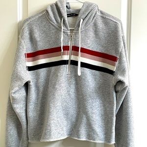 Abercrombie Women's Cropped 1/2 Zip Hoodie
